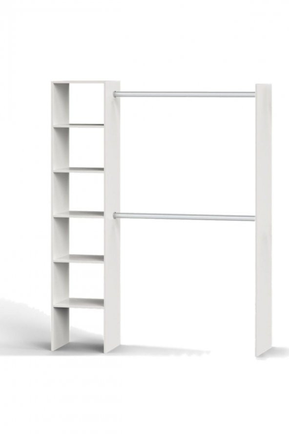 Efil Açık Giyinme Dolabı Gardırop Beyaz 140 cm