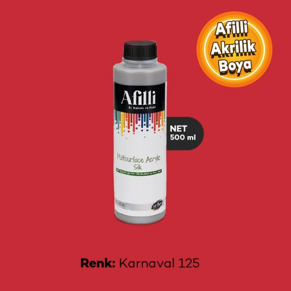 Afilli Karnaval 125 Su Bazlı Ev Bakım Ve Hobi Boyası 500 ML