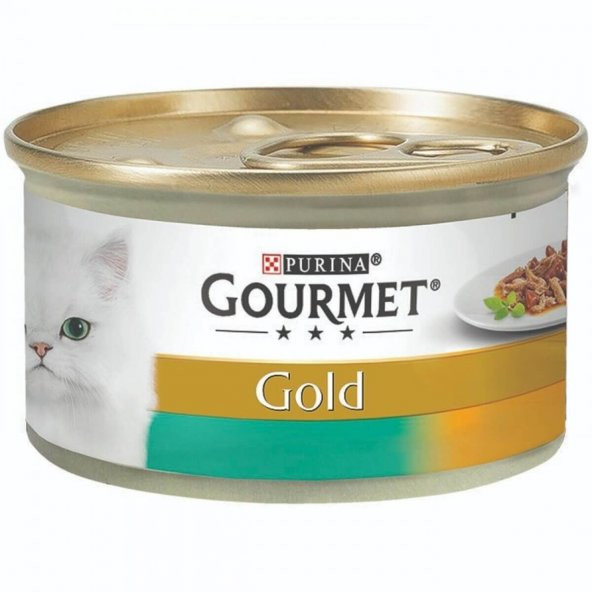 Gourmet Gold Çifte Lezzet Tavsan ve Ciğerli Kedi Konserve Maması 85 Gr