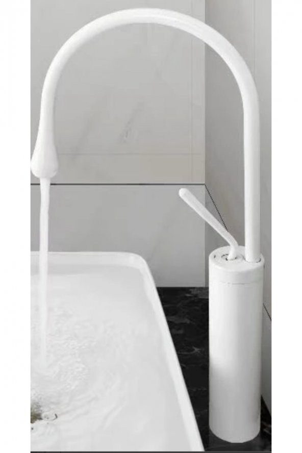 Beyaz Milano Banyo Çanak Lavabo Bataryası