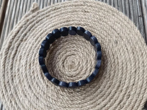 Bileklik Obsidyen Doğal Taş Çakra Enerji Yoğo Lastikli Bilezik Kadın Erkek Takı - 4