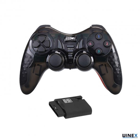 Winex 7in1 PC/PS2/PS2/PS3/PC360/TV/TVBOX/Android Cihazlar ile Uyumlu Kablosuz Gamepad Siyah - 2
