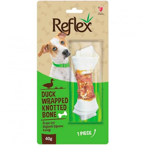 Reflex Ördek Etli Düğümlü Kemik Köpek Ödülü 40 Gr