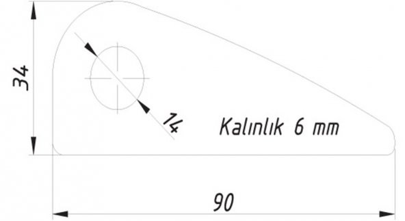 Uzun Büyük Menteşe-159800-4 Adet - 3