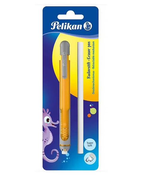 Pelikan Kalem Tipi Silgi Yedekli Blister Sarı
