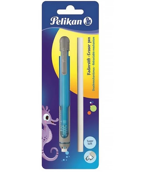 Pelikan Kalem Tipi Silgi Yedekli Blister Mavi