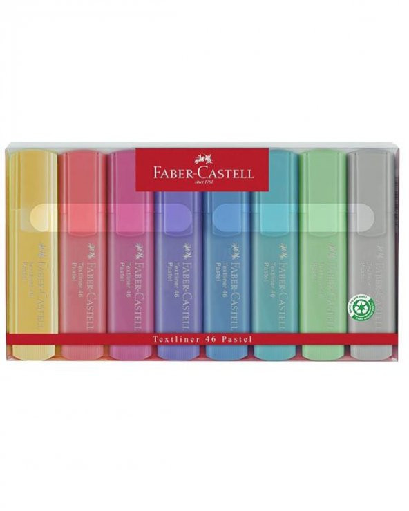 Faber Castell Fosforlu Kalem Textliner 46 Pastel 8li