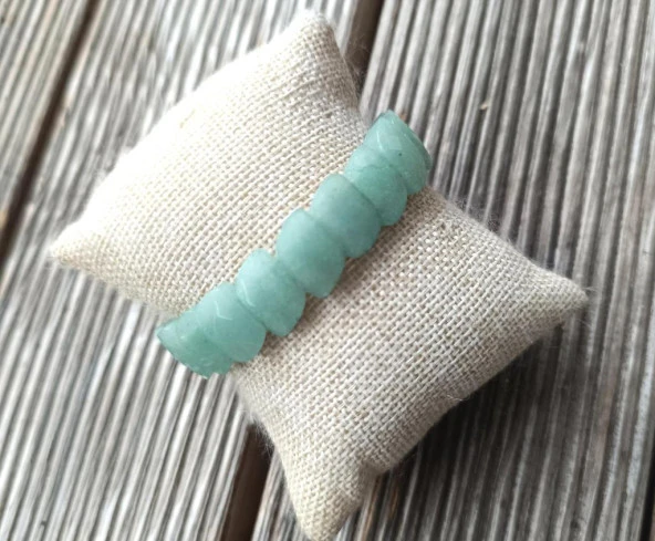 Bileklik Aventurin Doğal Taş Çakra Enerji Yoğo Lastikli Bilezik Kadın Erkek Takı - Resim 3