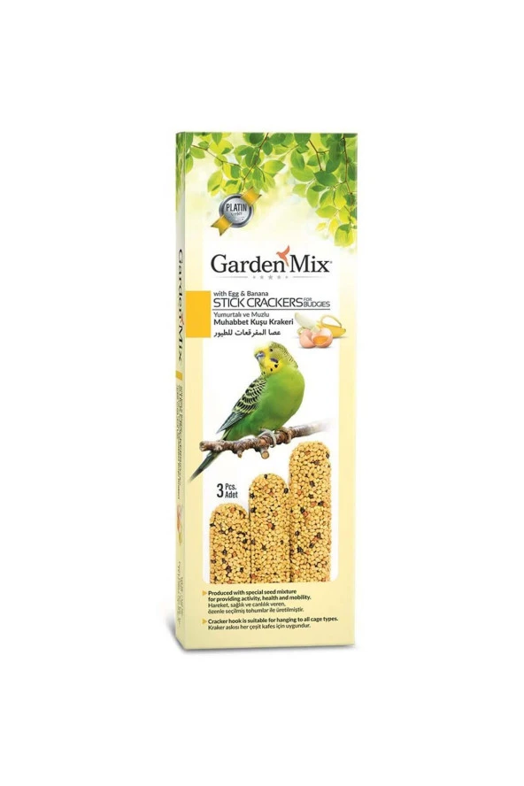 Garden Mix Platin Muzlu Yumurtalı Kuş Krakeri 3 lü