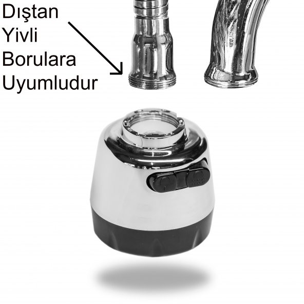 AletÇantam Batarya Kubar Boru Başlığı 2 Fonksiyonlu Süzgeçli Kafa ucu - 2