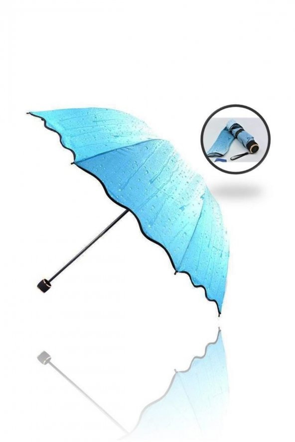 Kadın Yağmur Desenli Şemsiye Kapalı Boyut 24 cm M410-8