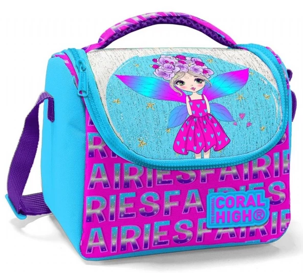 Coral High Mavi Pembe Peri Kızı Kız Çocuk Beslenme Çantası - Thermo Yalıtımlı ürün görseli