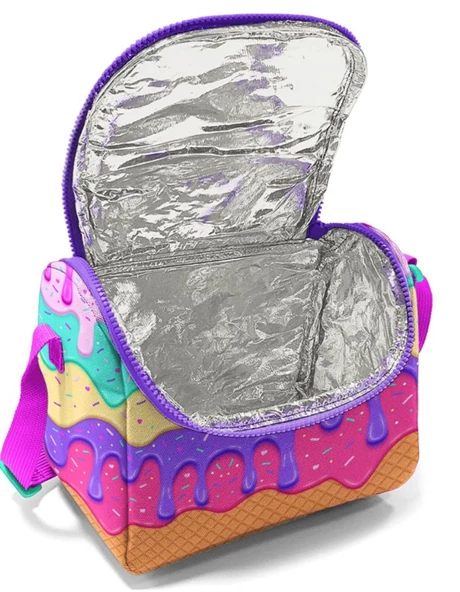 Coral High Rengarenk Dondurma Kız Çocuk Beslenme Çantası Seti - Resim 2