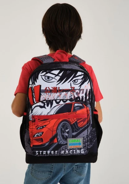 Coral High İlkokul Çantası Seti Siyah Kırmızı Araba - Erkek Çocuk - 3