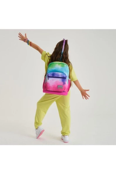 Coral High Kids Renkli Batik Desenli 2'li Okul Çanta Seti - Kız Çocuk - Resim 2