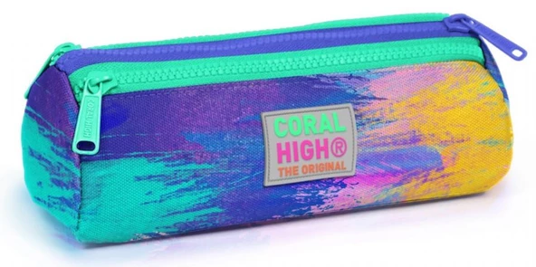 Coral High Renkli Airbrush USB Soketli Okul Çantası ve Kalemlik Seti - Kız Çocuk - Resim 3