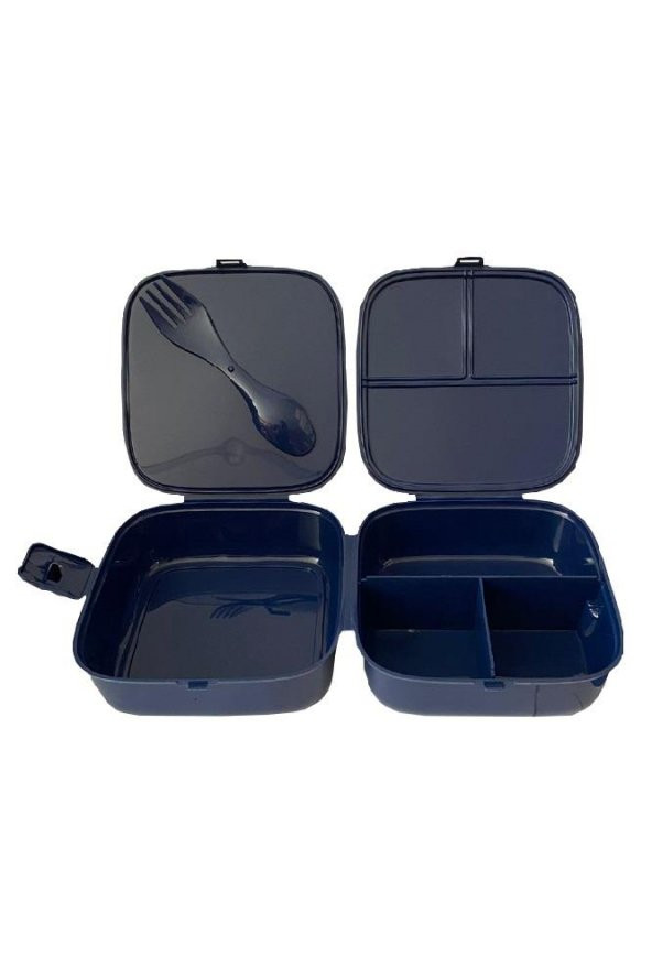 Cars Beslenme Kutusu Lacivert 4 Bölmeli Erkek Figürlü 1 Adet Şimşek Mecqueen Yemek Saklama Kabı Lacivert Beslenme Çantası - 3