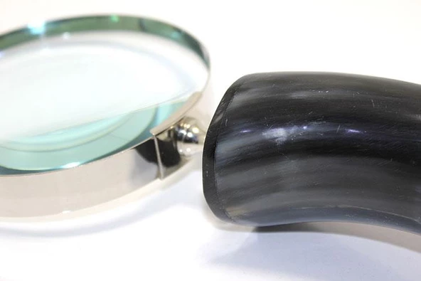 Boynuz Saplı Büyüteç Dekoratif Hediyelik - Resim 2