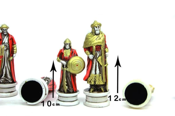 Satranç Taşı Polyester Büyükboy Alaaddin Haçlı Dekoratif Hediyelik - Resim 3