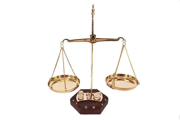 Terazi Ahşap 50gr Dekoratif Ahşap Pirinç Hediyelik - Resim 2