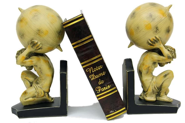 Kitap Tutucu Atlas Kitap Stoperi Dekoratif Hediyelik - 2