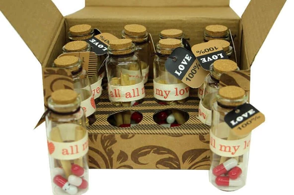 Dilek Şişesi Love 12'li Paket Hediyelik ürün görseli 1
