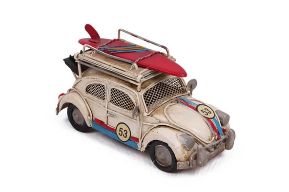 Dekoratif Metal Araba Çerçeveli ve Kumbaralı Hediyelik - Resim 3