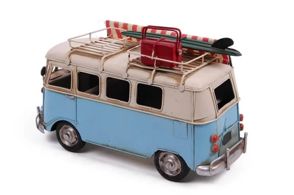 Dekoratif Metal Minibüs Tenteli Vintage Vosvos Hediyelik - Resim 4