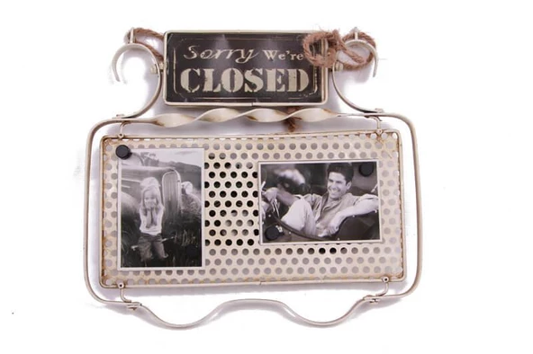 Dekoratif Metal Kapı Yazısı Motosiklet Dekorlu Vintage Hediyelik - Resim 2