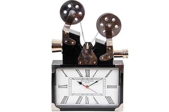 Saat Projektör Alüminyum Vintage Dekoratif Ev Ofis Hediyelik