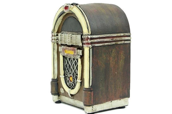 Müzik Kutusu Siyah Polyester Dekoratif Hediyelik - Resim 2