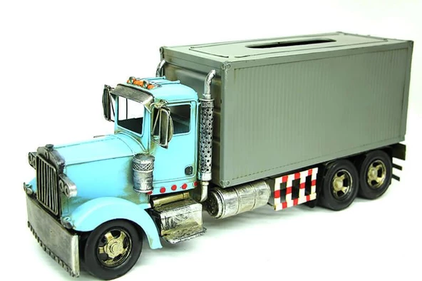 Dekoratif Metal Peçetelik Kamyon Vintage Hediyelik - Resim 3