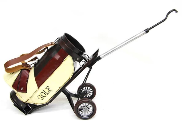 Dekoratif Metal Golf Arabası Golf Vintage Ev Ofis Dekoratif Hediyelik - Resim 4