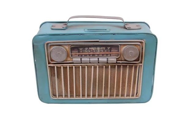 Dekoratif Metal Radyo Kumbaralı Hediyelik - Resim 2