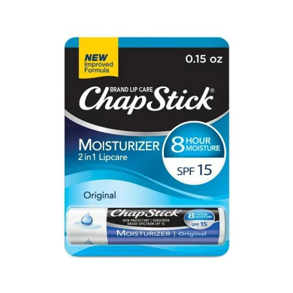 ChapStick Moisturizer Original Lip Balm Tube SPF15 4 gr (0.15 oz)