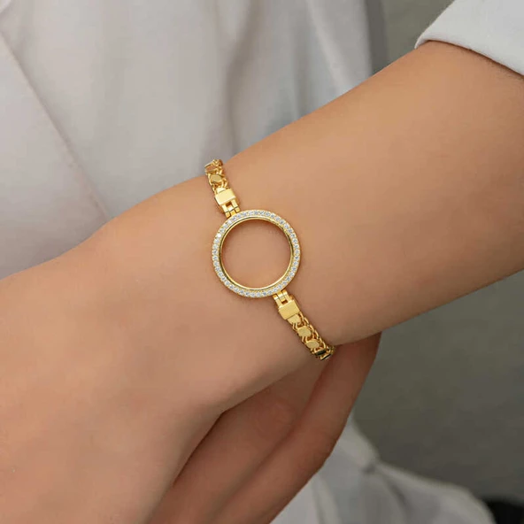 Lucky Life 925 Ayar Gumuss Çeyrek Takılabilen Altın Kaplama Lucky Life Lucky Life Kadın Bileklik - 5