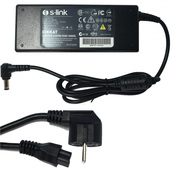 Toshiba Satellite L500-1XW, L500-1XX Adaptör Şarj Aleti Laptop Adaptörü