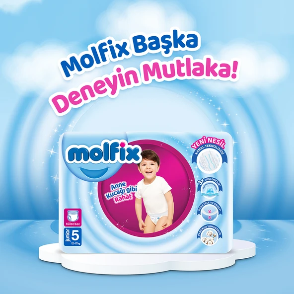 Molfix Pants Bebek Bezi 5 Beden Junior Aylık Fırsat Paketi 132 Adet - 9