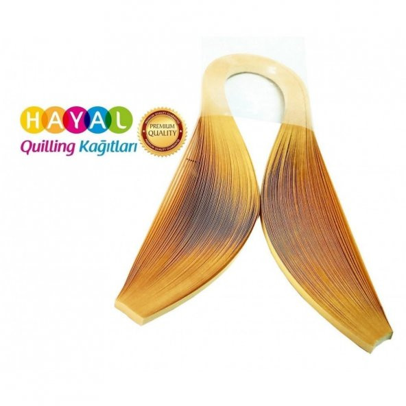 Hayal 1cm nubuk sarı Renkli Quilling Kağıdı - 50li - 2