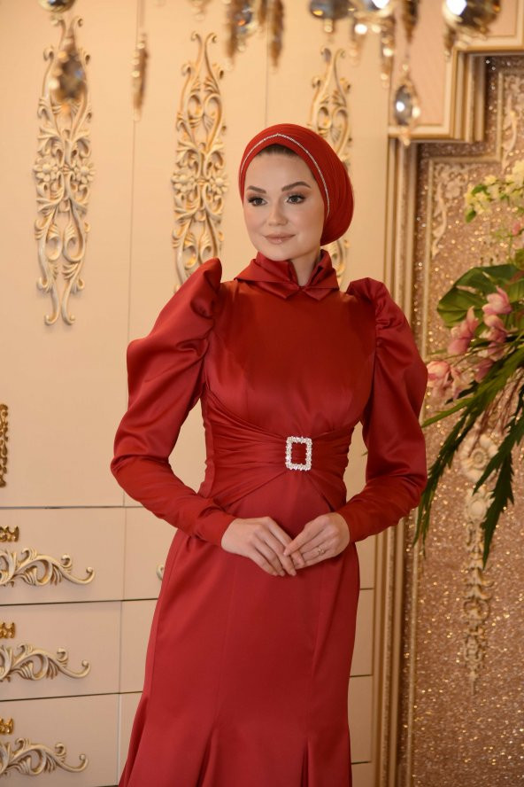 DEVA KIRMIZI ABİYE ELBİSE - 2