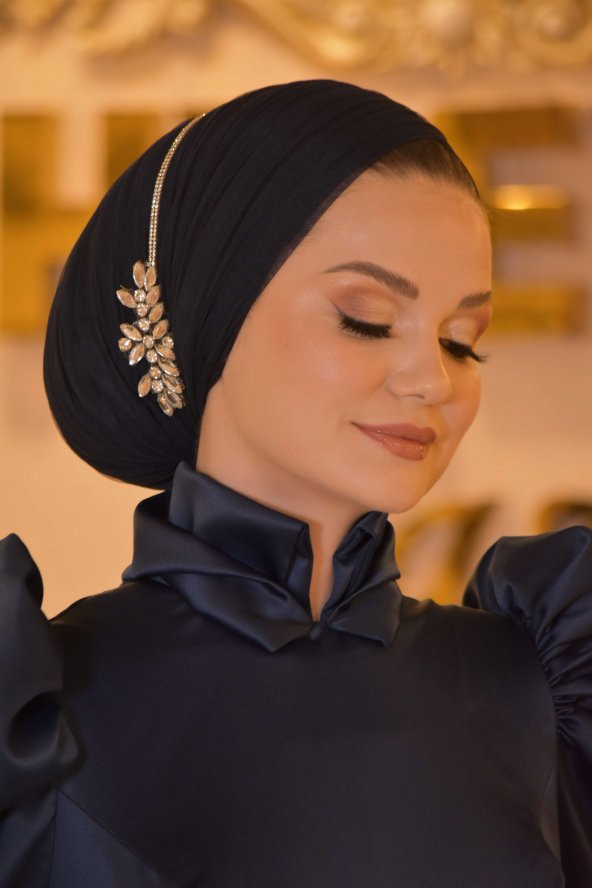 DEVA LACİVERT  ABİYE ELBİSE - 5