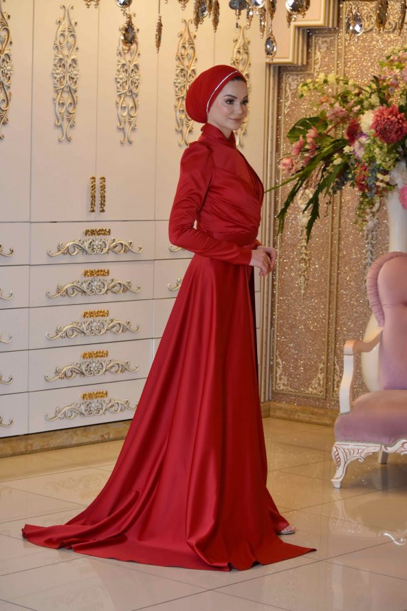 PERİ KIZI KIRMIZI  ABİYE ELBİSE