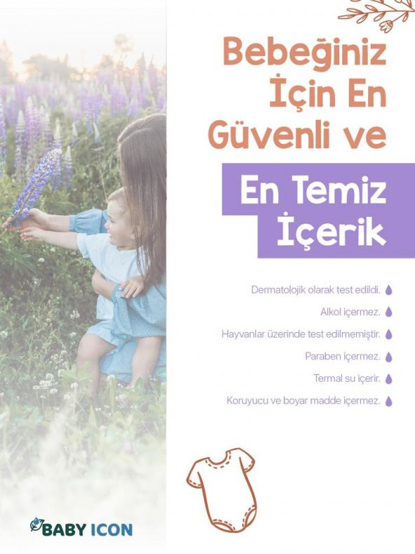Baby icon  Nemlendirici Yüz ve Vücut Bebek Losyonu 250 ml - 2