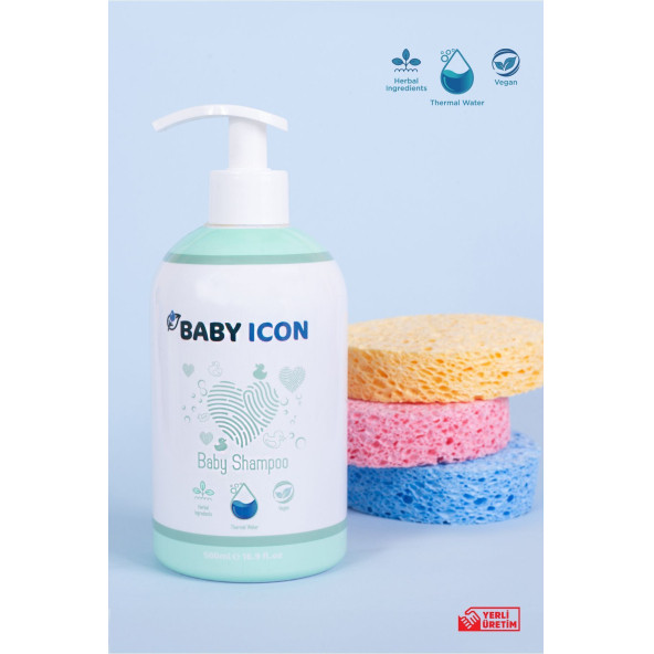 Baby icon Saç ve Vücut Bebek Şampuanı Vegan Sülfat ve Parfüm içermez 300 ml - 3