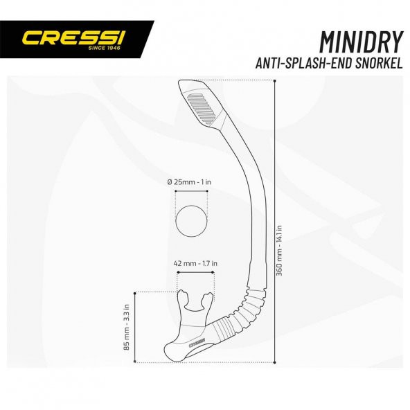 Cressi Minidry Şnorkel - 7