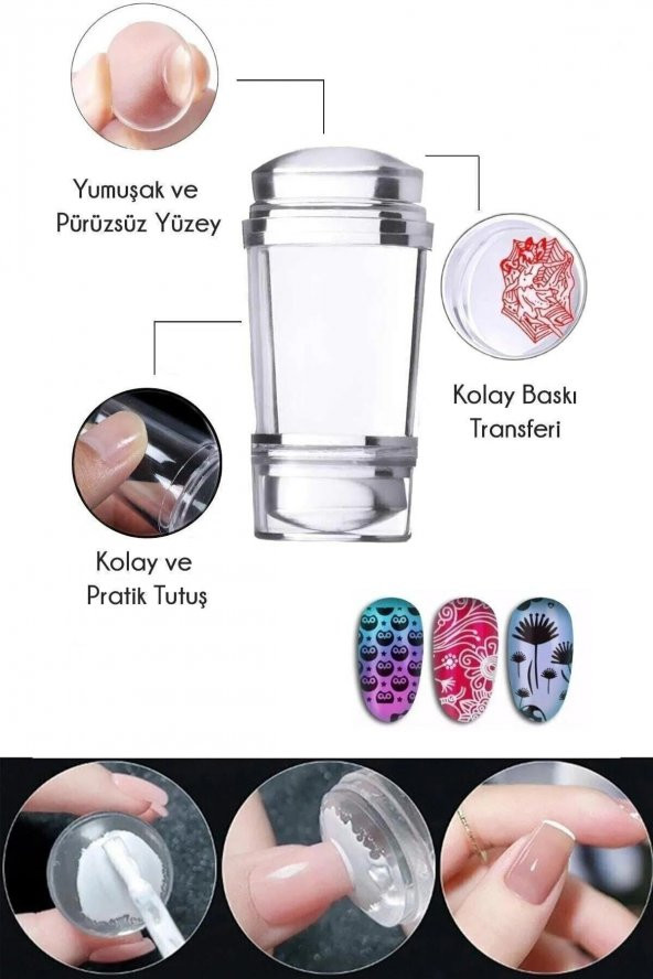 Fontenay Tırnak Süs Damgalama Yumuşak Ve Pürüzsüz Yüzey, Kolay Ve Pratik French Stamper Aleti - 3