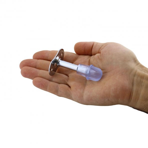 Kapı Stoperi Tamponu Krom 8 cm Metal Kapı Durdurucu Tutucu Kapı Stopu Silikonlu - 3
