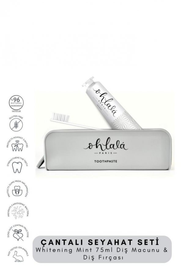 OHLALA Whitening 75 ml + Dental Luxe Diş Fırçası Premium Seyahat seti
