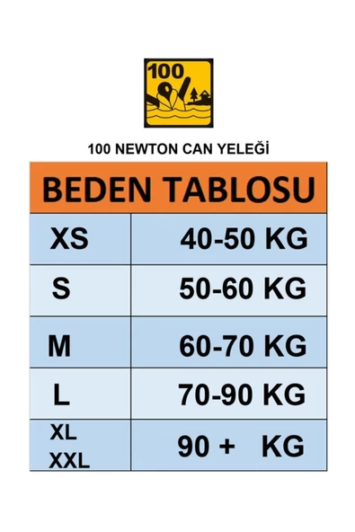 Mesica GDR-002 100 Newton Fermuarlı Can Yeleği - 4