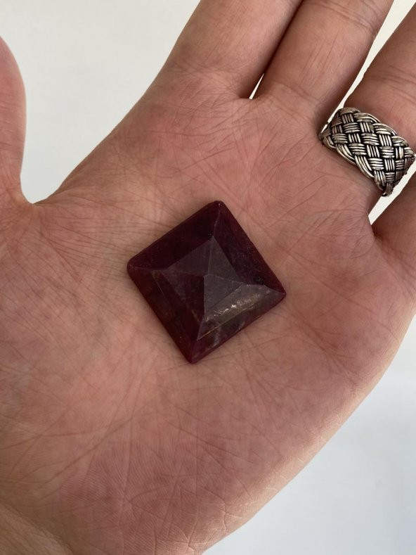 Faset Kesim Doğal Yakut Taşı 90 Karat ( Ruby , Rubin Stone) - 2